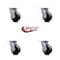 Service Caster 4 Inch Glass Filled Nylon Wheel Swivel Caster Set with Roller Bearings SCC SCC-30CS420-GFNR-4 - alternate 2